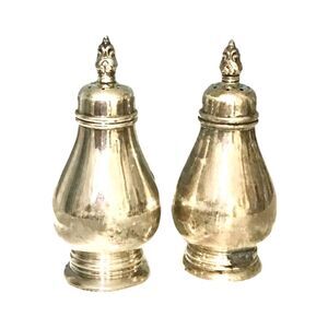Royal Danish Salt Pepper Shakers Set International Sterling Silver 1939